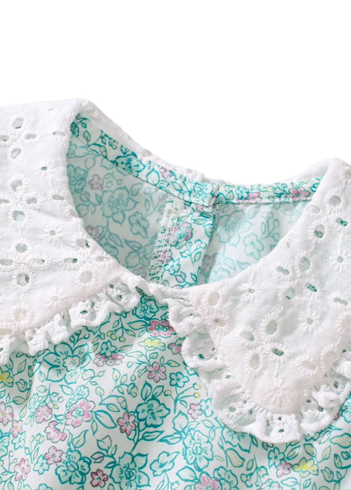 Girls Easter Bunny Floral Short Sleeve Dress