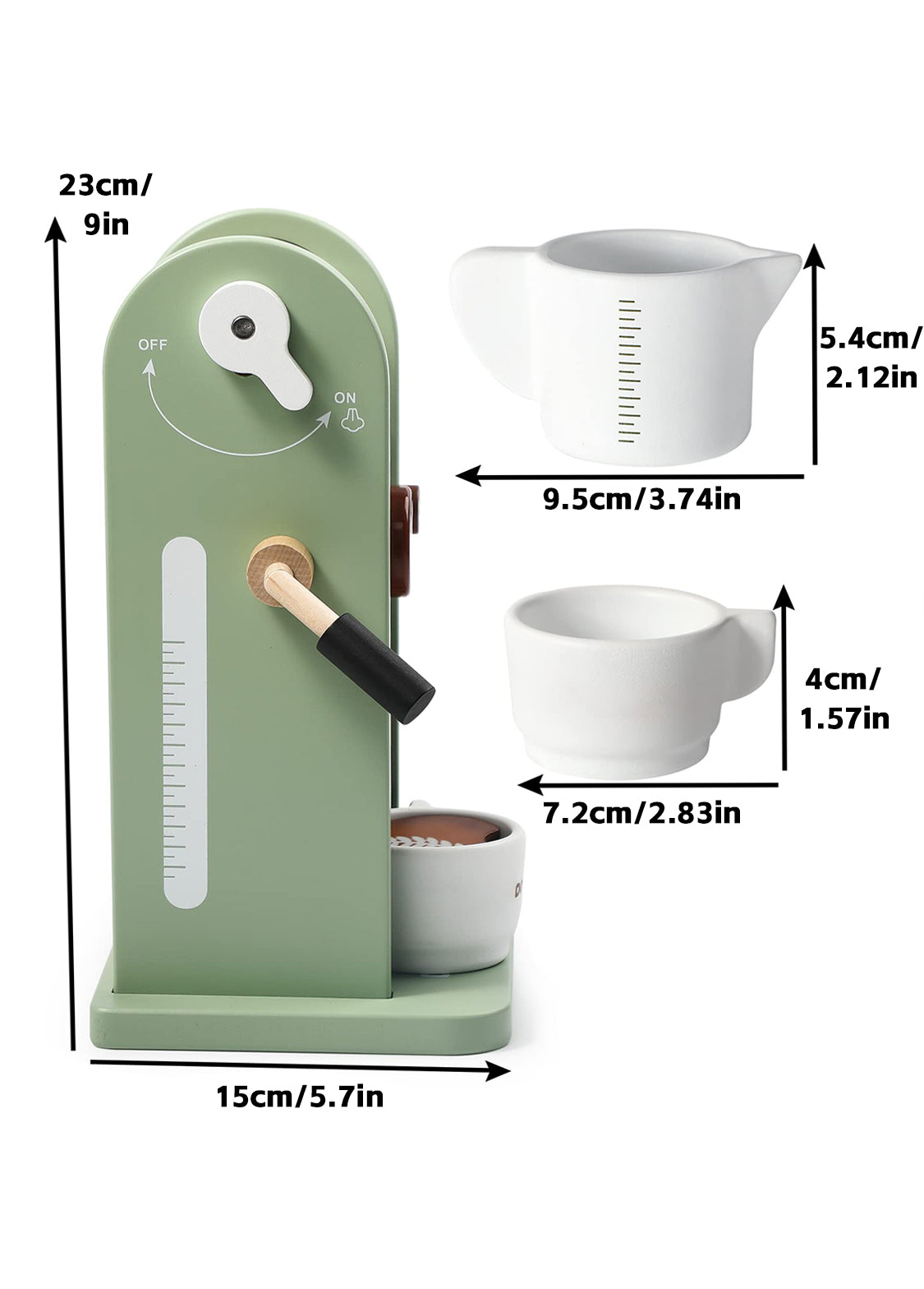 Kids Wooden Coffee Maker Pretend Play Set
