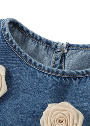Girls Denim Sleeveless Dress