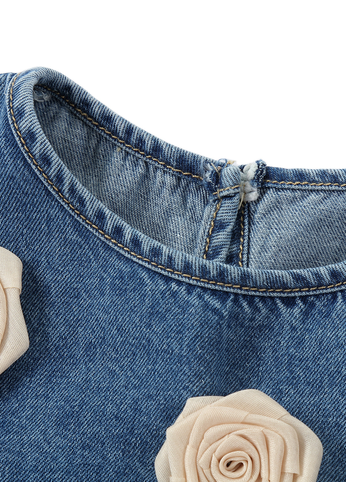 Girls Denim Sleeveless Dress