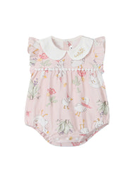 Baby Girl Bamboo Blend Flutter Romper