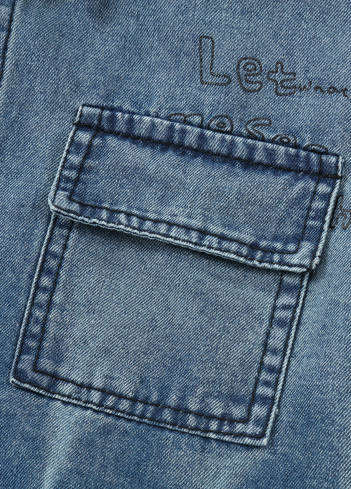 Boys Denim & Cotton Three-Piece Set