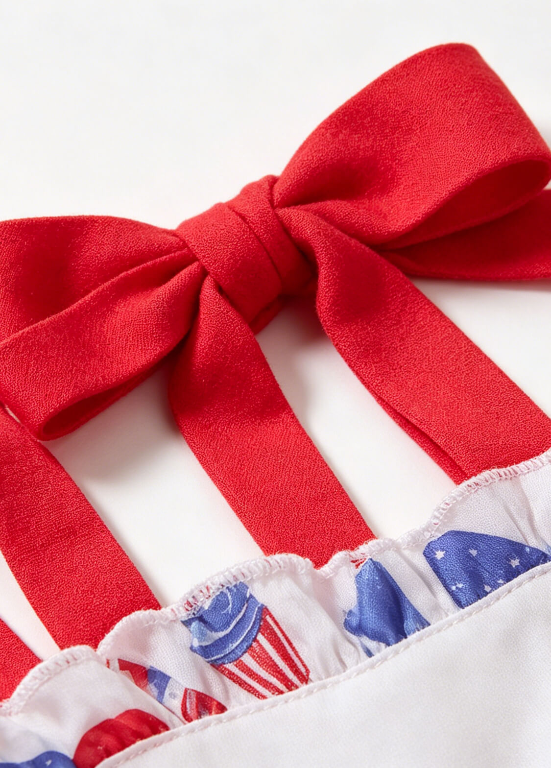Baby Girls 4th of July Patriotic Romper Infant Independence Day Fireworks & Uncle Sam Hat Print Cami Sunsuit with Ruffle Butt