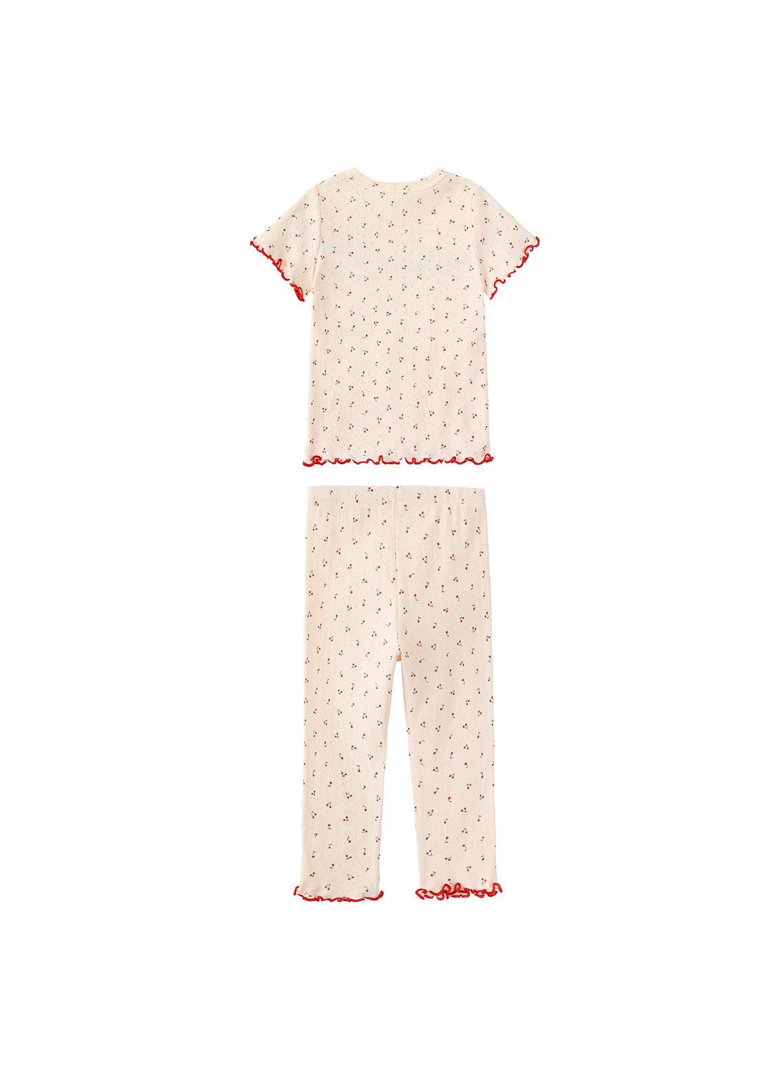Baby Girl's Pure Cotton Short-Sleeve Loungewear Set