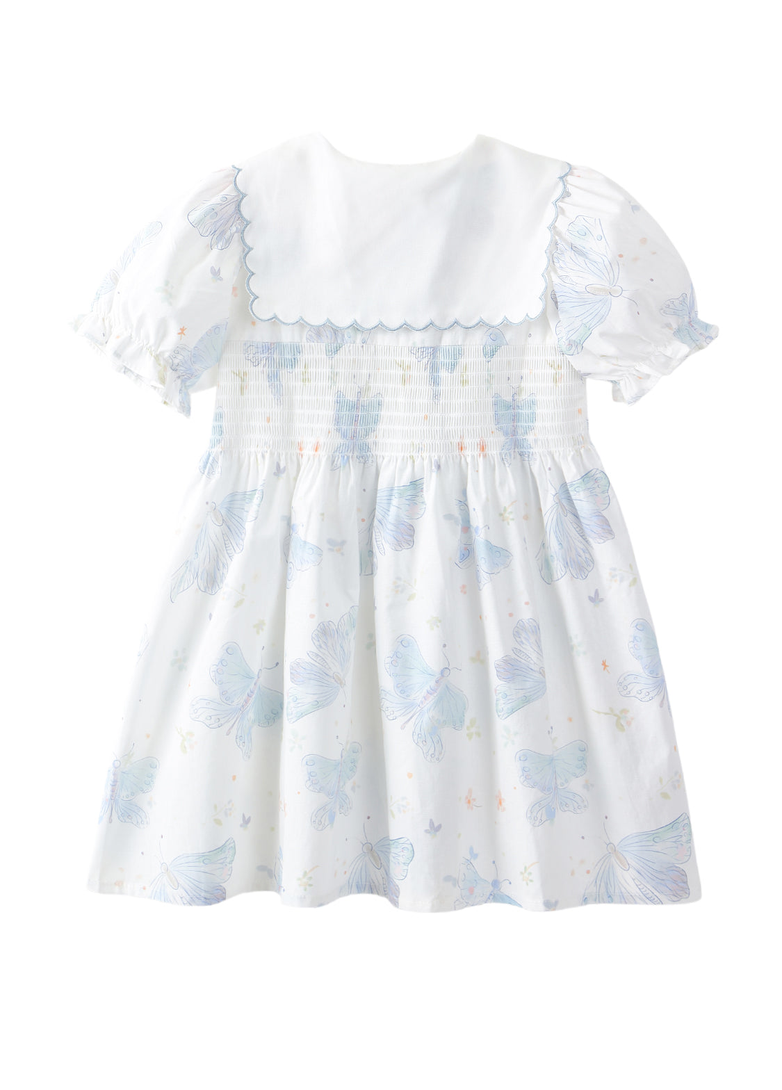 Girls Butterfly Print Cotton Dress