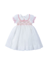 3-piece Baby Girls Sweet Embroidered Dollar Collar Chiffon Princess Dress