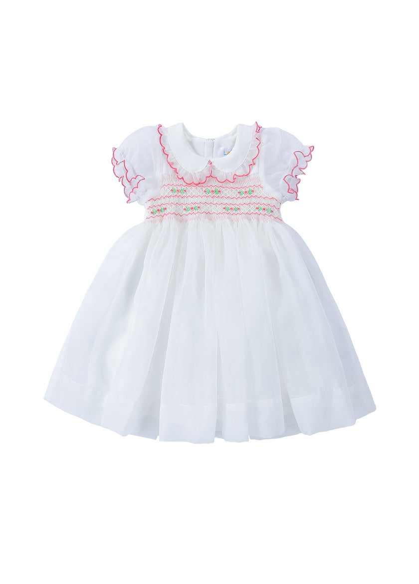 3-piece Baby Girls Sweet Embroidered Dollar Collar Chiffon Princess Dress