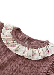 Baby Girls Cute Ruffled Short-Sleeve T-Shirt And Lantern Pants Set