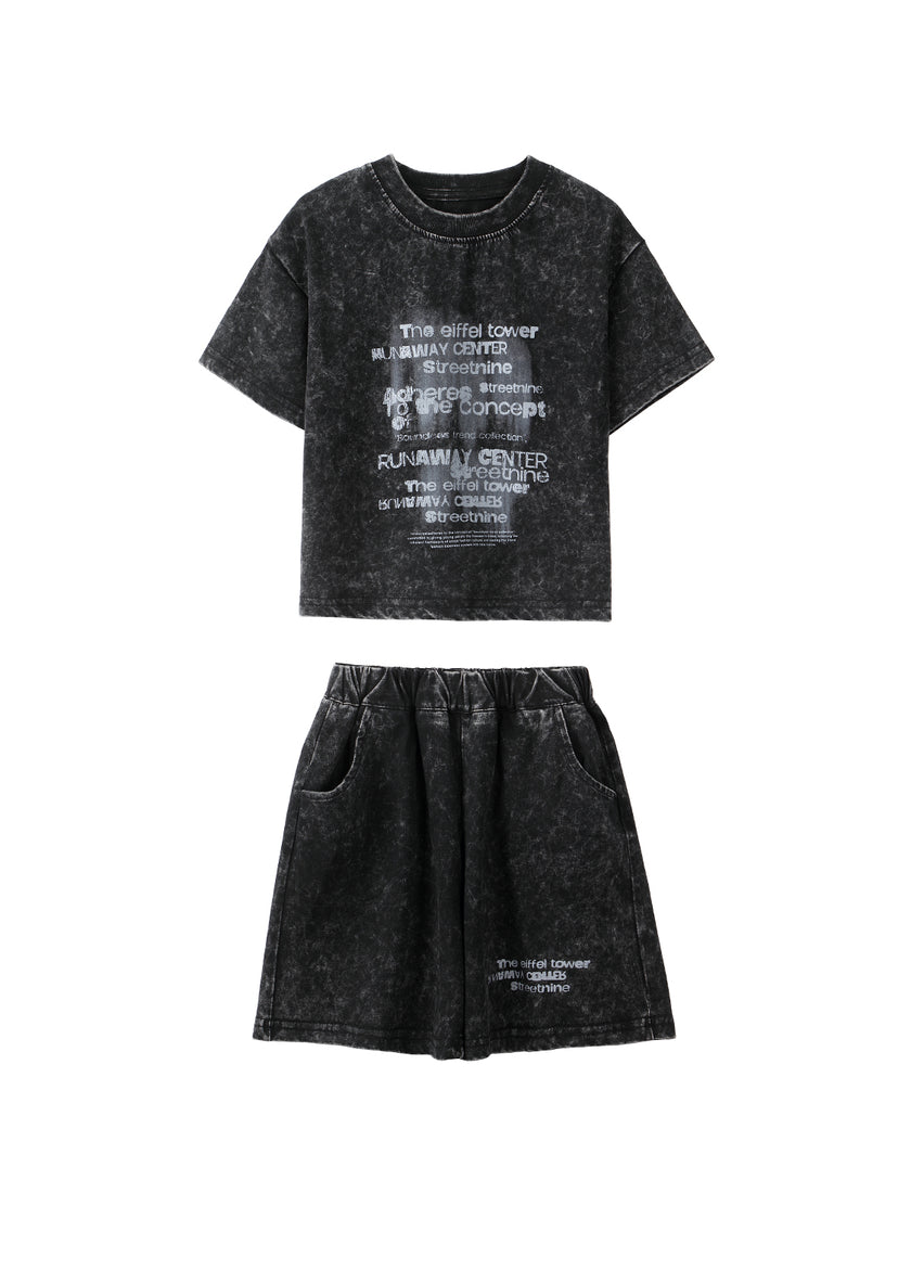 Boys Cotton Street Style Two-Piece Set