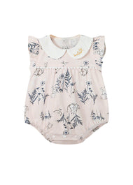 Baby Girl Bamboo Blend Flutter Romper
