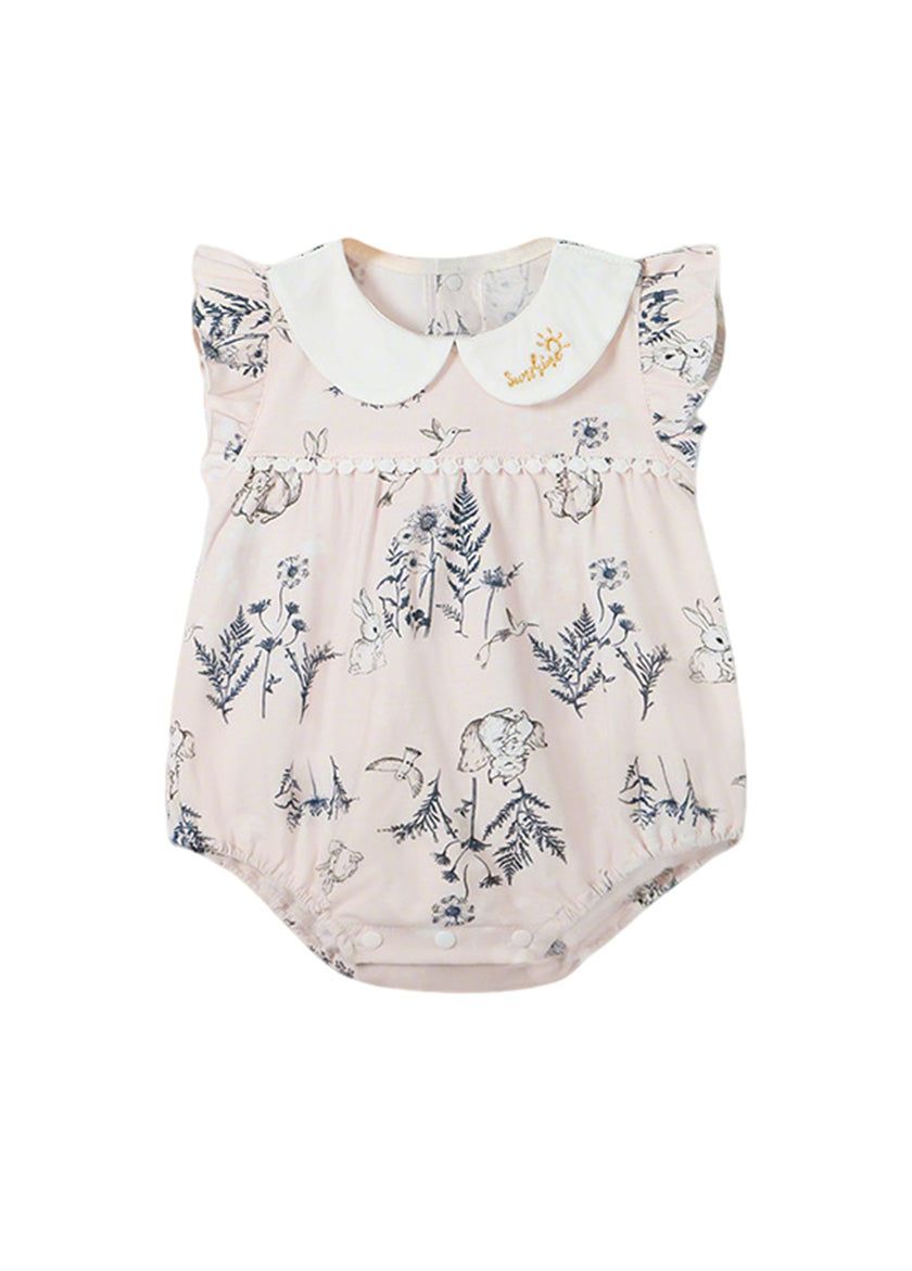 Baby Girl Bamboo Blend Flutter Romper