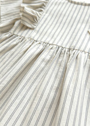 Girls' Lightweight Pure Cotton Striped Summer Dress