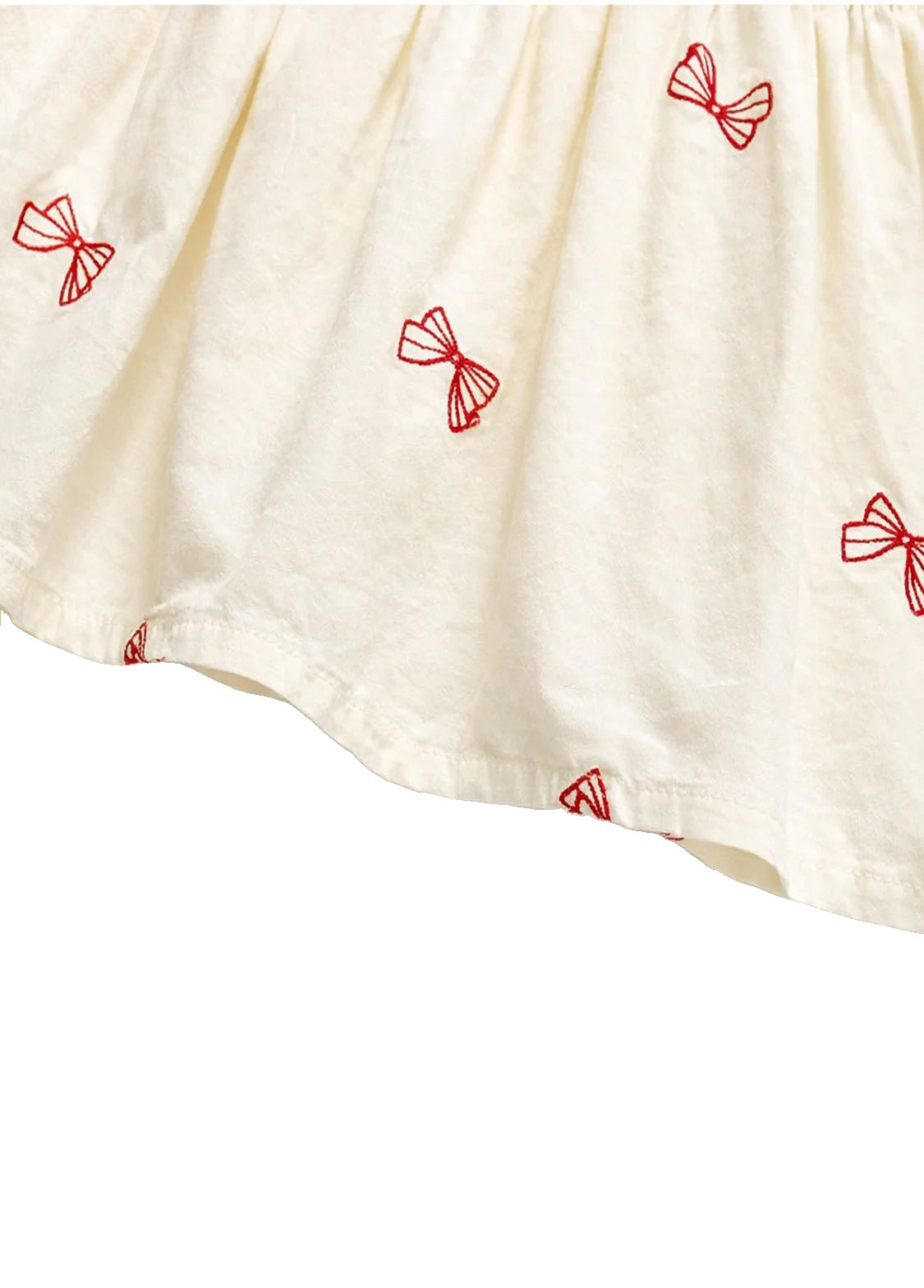 Girls Lace Collar Bow Cotton Two-Piece Set