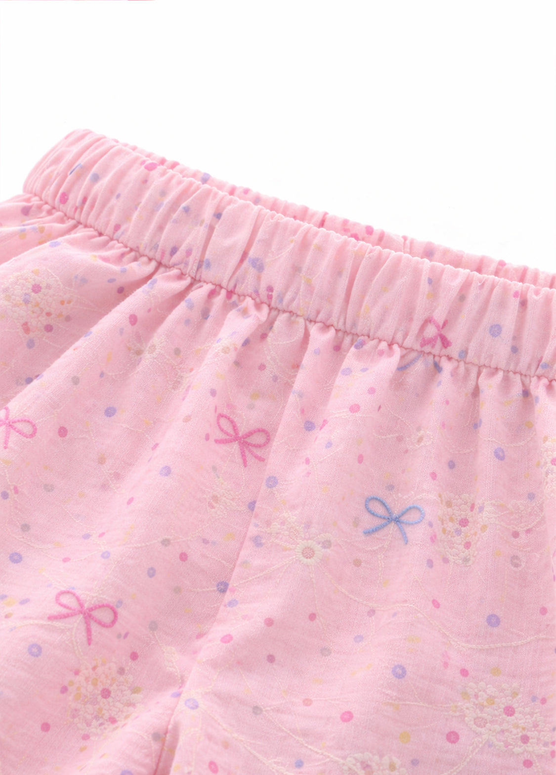 Girls Sleeveless Cotton Blend Top and Shorts Two-Piece Set