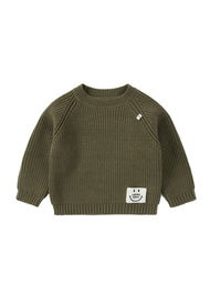Kids Ribbed Knit Sweater Long Sleeve