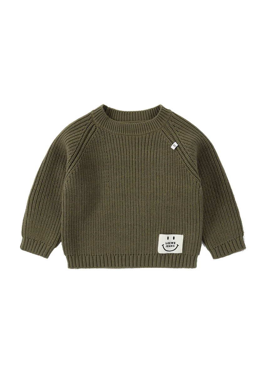 Kids Ribbed Knit Sweater Long Sleeve
