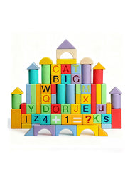 Kids Wooden Alphabet Building Blocks Set