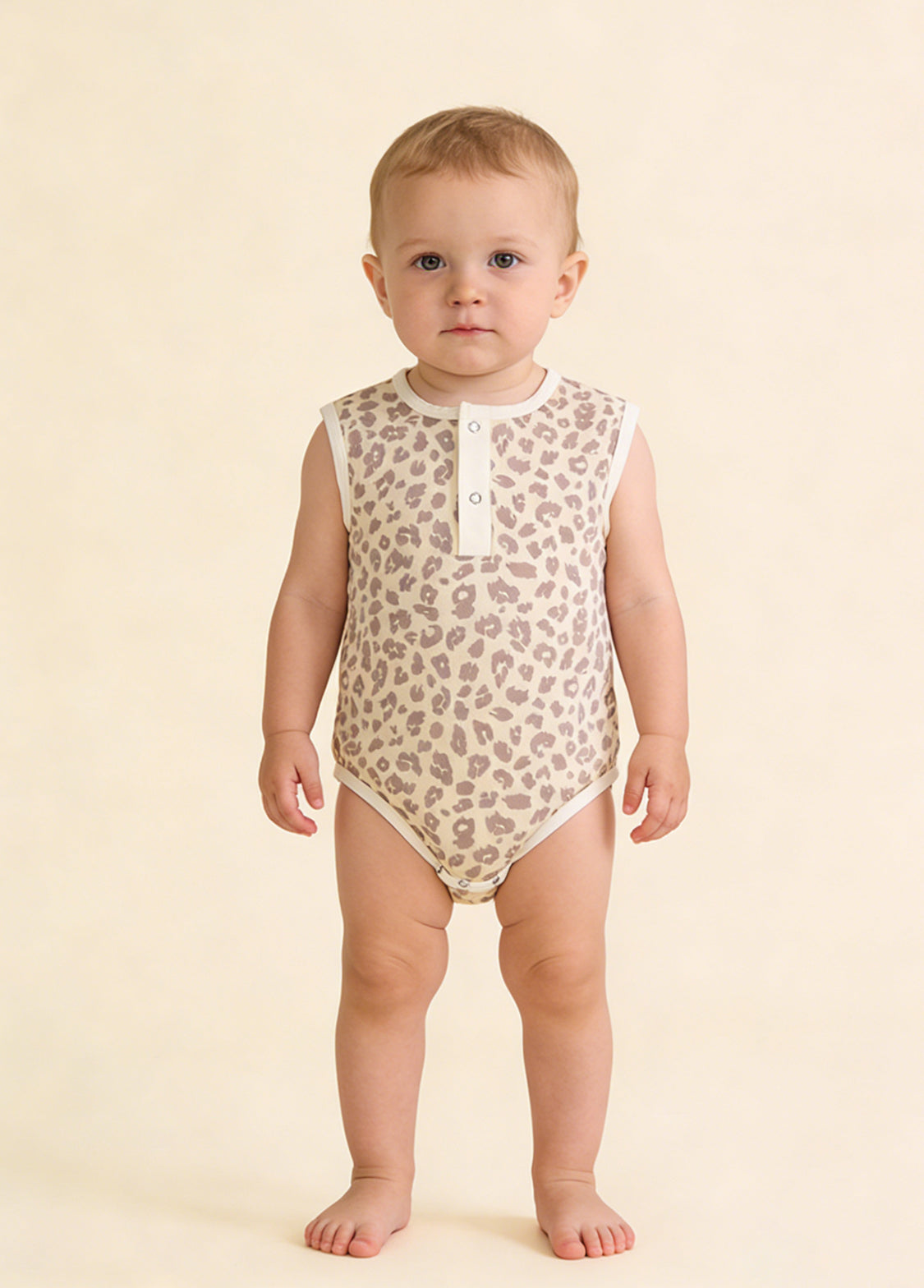 Baby Boy's Bamboo Fiber Sleeveless Summer Romper (Lightweight, Printed)
