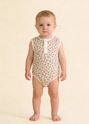 Baby Boy's Bamboo Fiber Sleeveless Summer Romper (Lightweight, Printed)