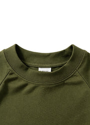 Boys' Two-Piece Swimsuit — Long-Sleeve, Sun-Protective (Gray-Green)