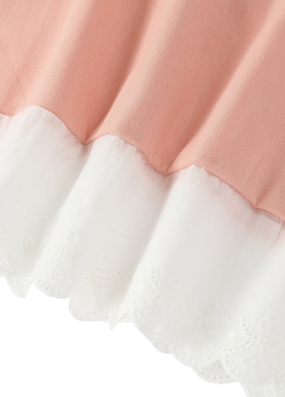 Girls Cotton Lace Trim Sleeveless Dress