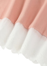Girls Cotton Lace Trim Sleeveless Dress