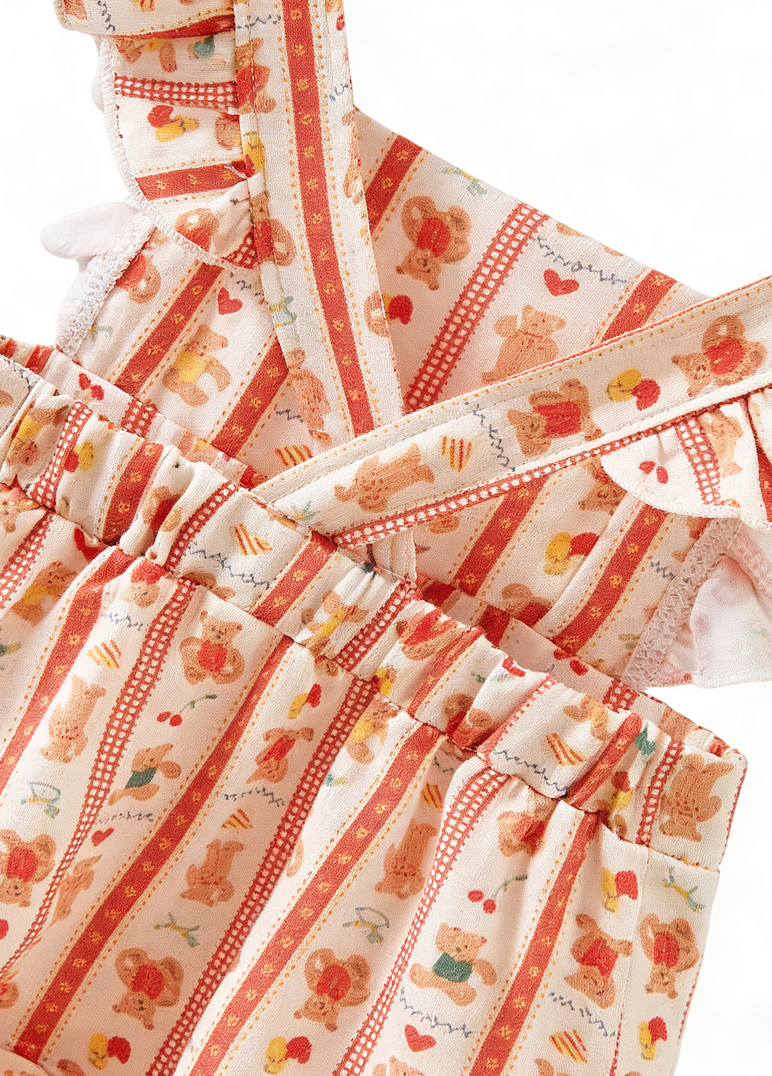 Baby Bear Print Cotton Romper