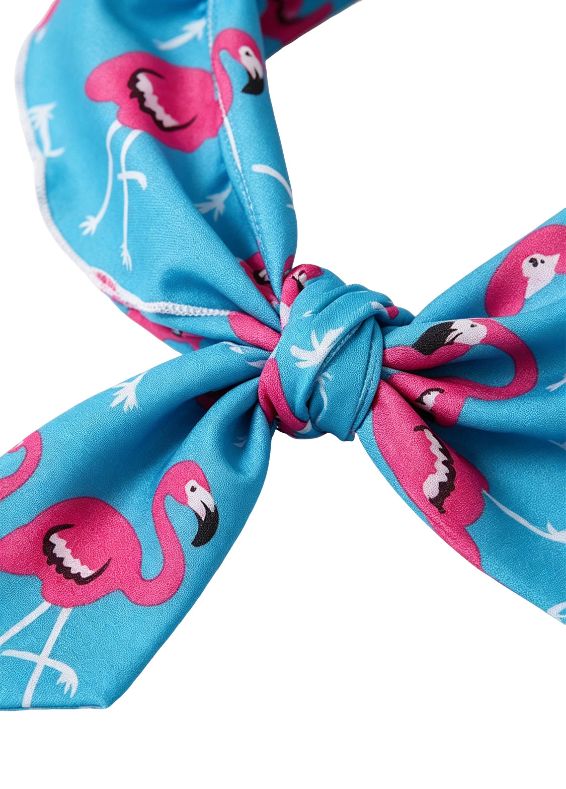 Girls' Summer Swimsuit: Flamingo Print, Ruffled Two-Piece Swimwear