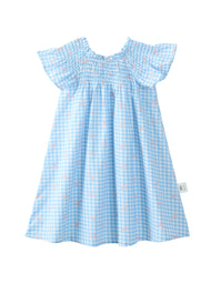 Girls Bow Print Cotton Dress