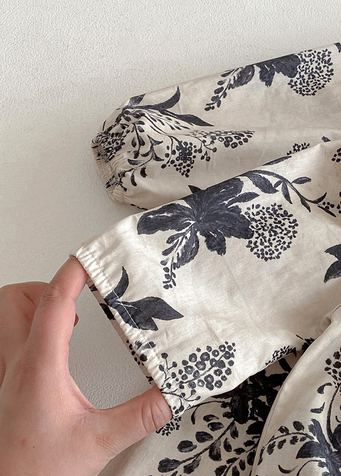 Baby Girls Retro Floral Dollar Collar Romper With Hairband