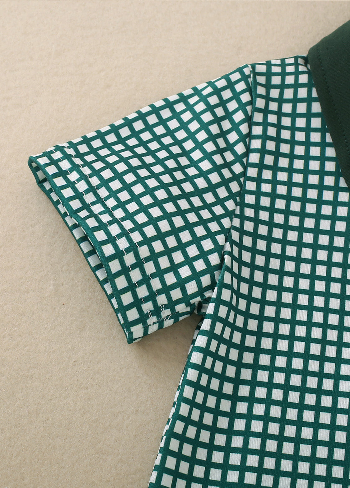 Boy St. Patrick's Day Plaid Print Short-sleeved Polo And Shorts Set