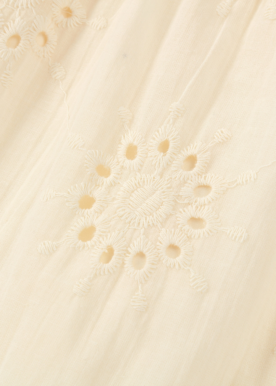 Girls Cotton Two-Piece Lace Top & Wide-Leg Pants Set