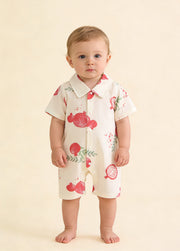 Baby Boy's Bamboo-Cotton Summer Romper — Lightweight, Breathable, and Printed