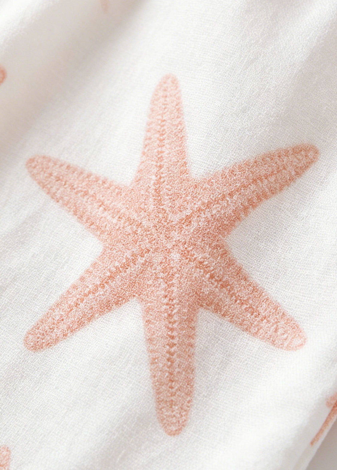 Baby Girl's Bamboo Fiber Loungewear Set: Short-Sleeve Top & Shorts (2-Piece Set) — Starfish Print