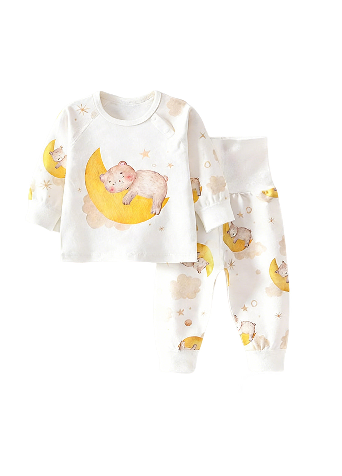 Baby Bamboo-Blend Printed Long Sleeve Lounge Set