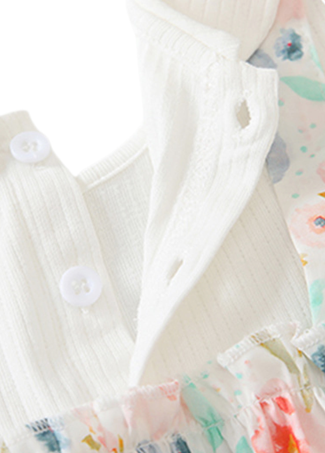 Baby Girl Floral Cottage Style Romper with Headband