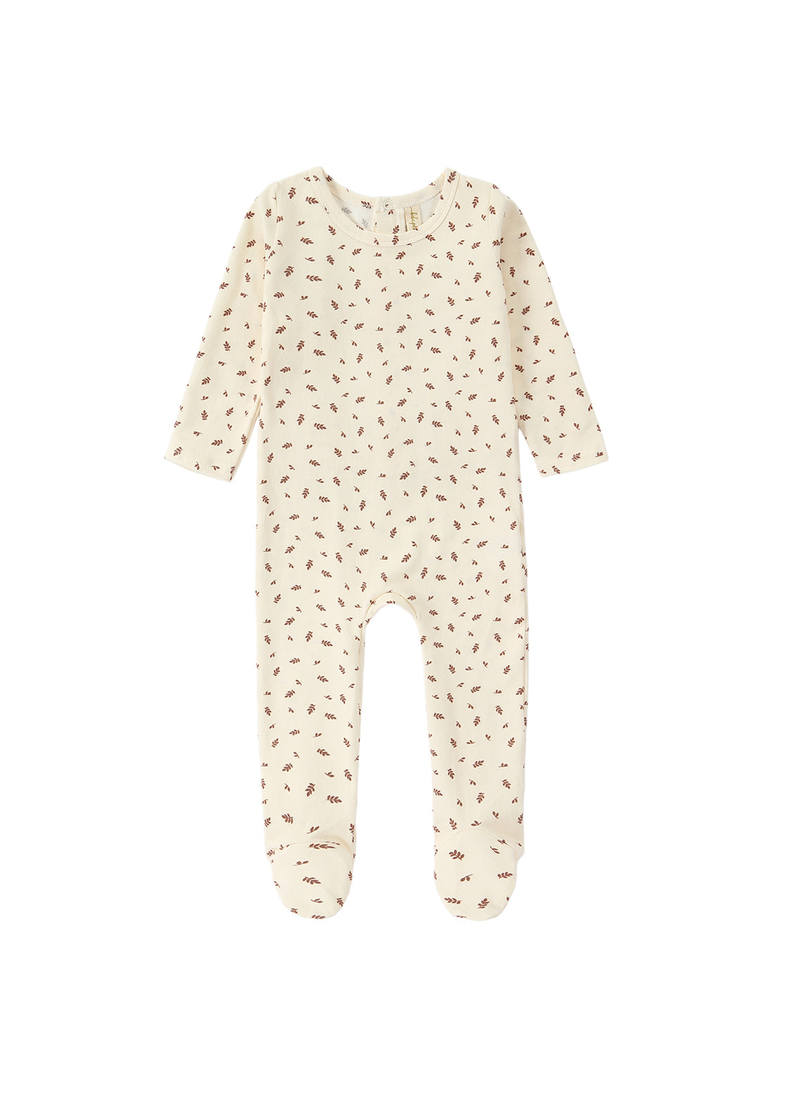 Baby All-Over Leaf Print Footed One-Piece