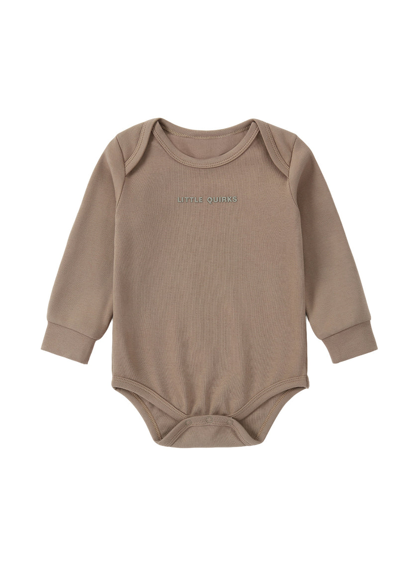 Baby Long Sleeve Ribbed Knit Romper Comfort Fit