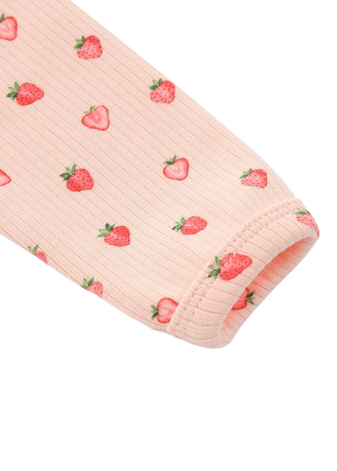 Baby Strawberry Print Ribbed One-Piece