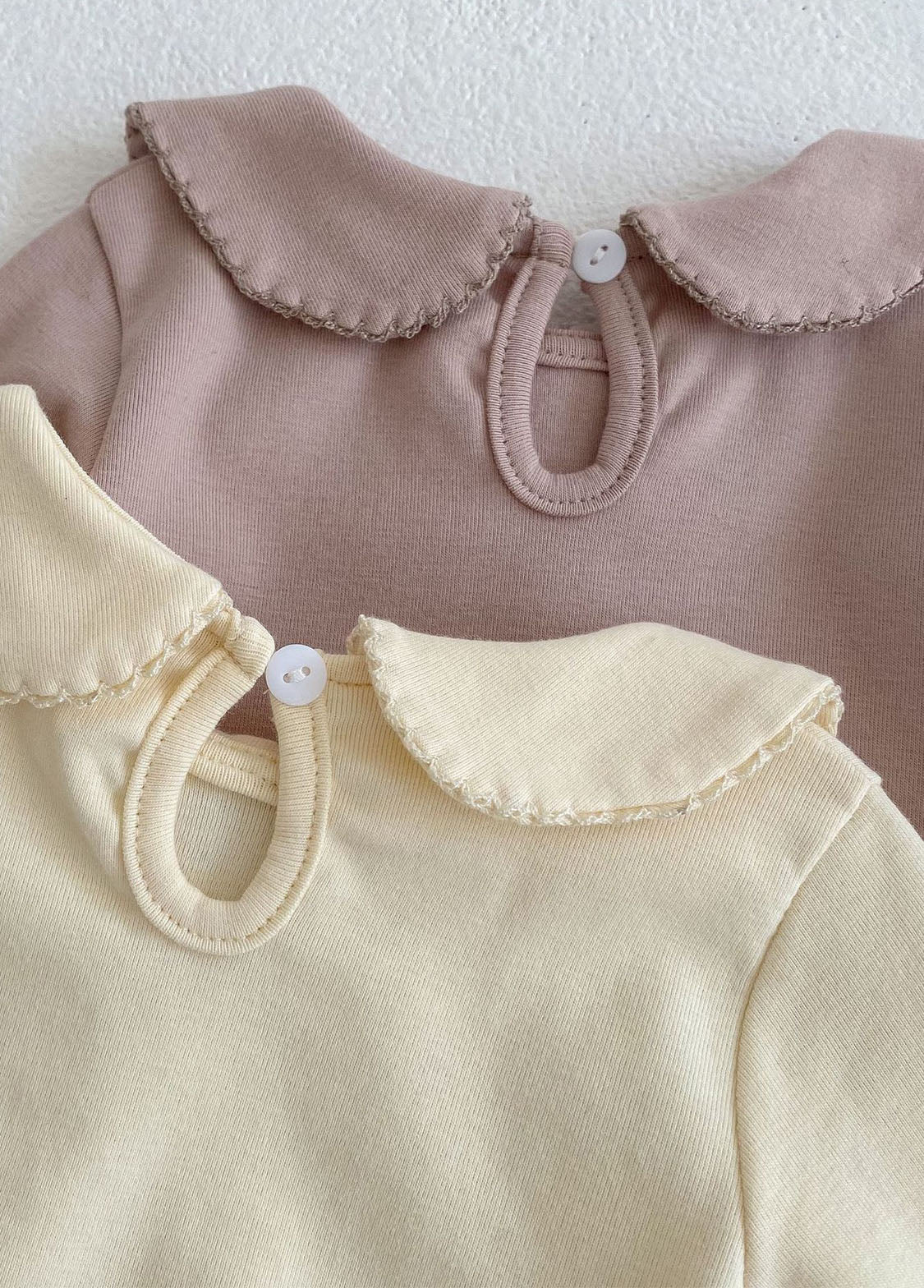 Baby Girls Cute Cotton Dollar Collar Long-sleeved T-shirt