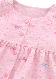 Girls Sleeveless Cotton Blend Top and Shorts Two-Piece Set