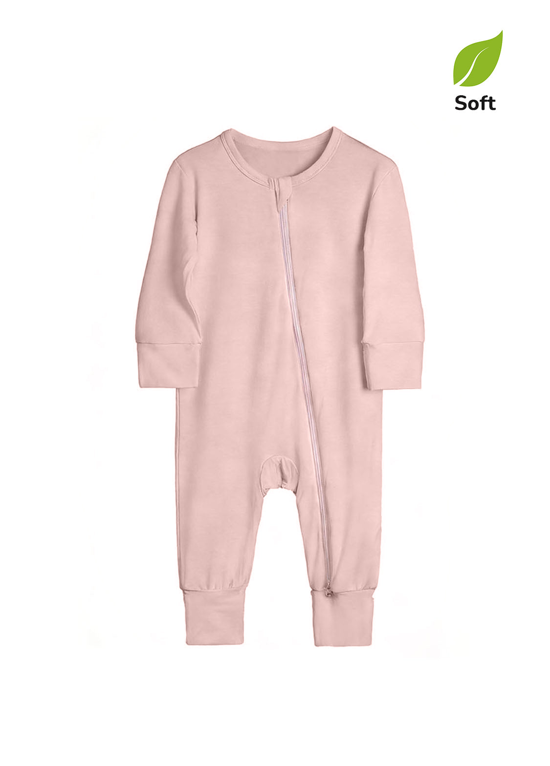 Baby Bamboo-Blend Zip-Front One-Piece Romper