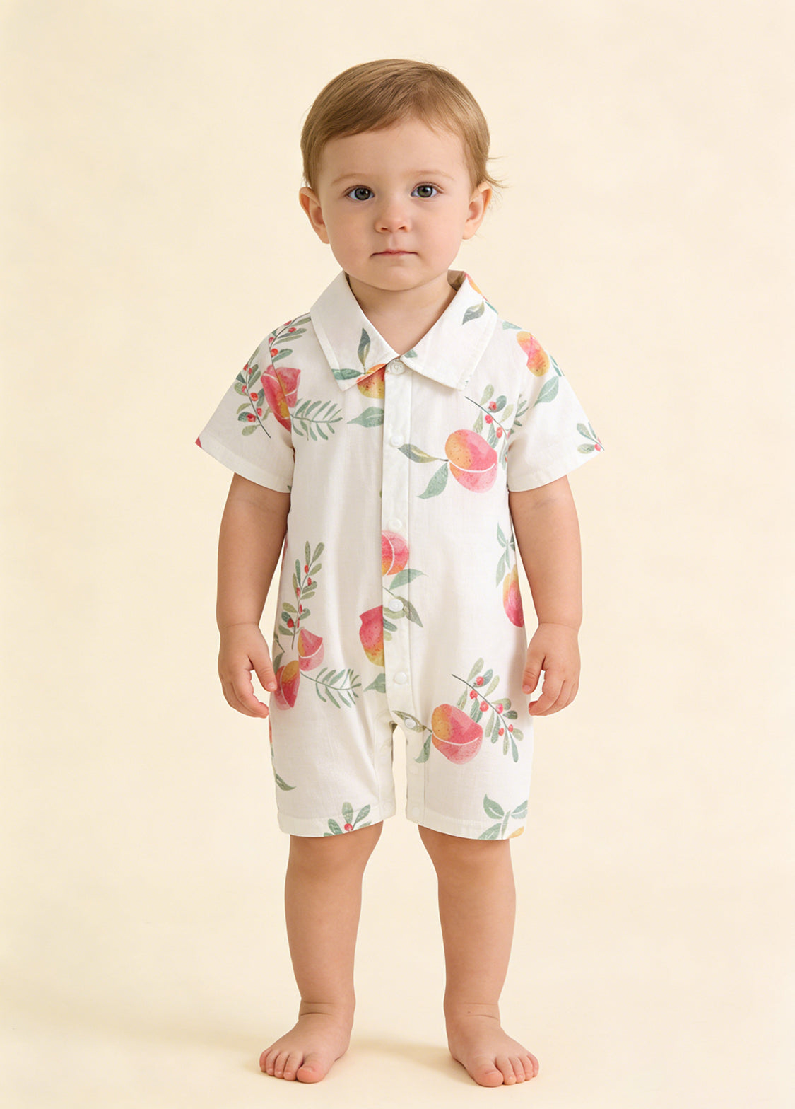 Baby Boy's Bamboo-Cotton Summer Romper — Lightweight, Breathable, and Printed