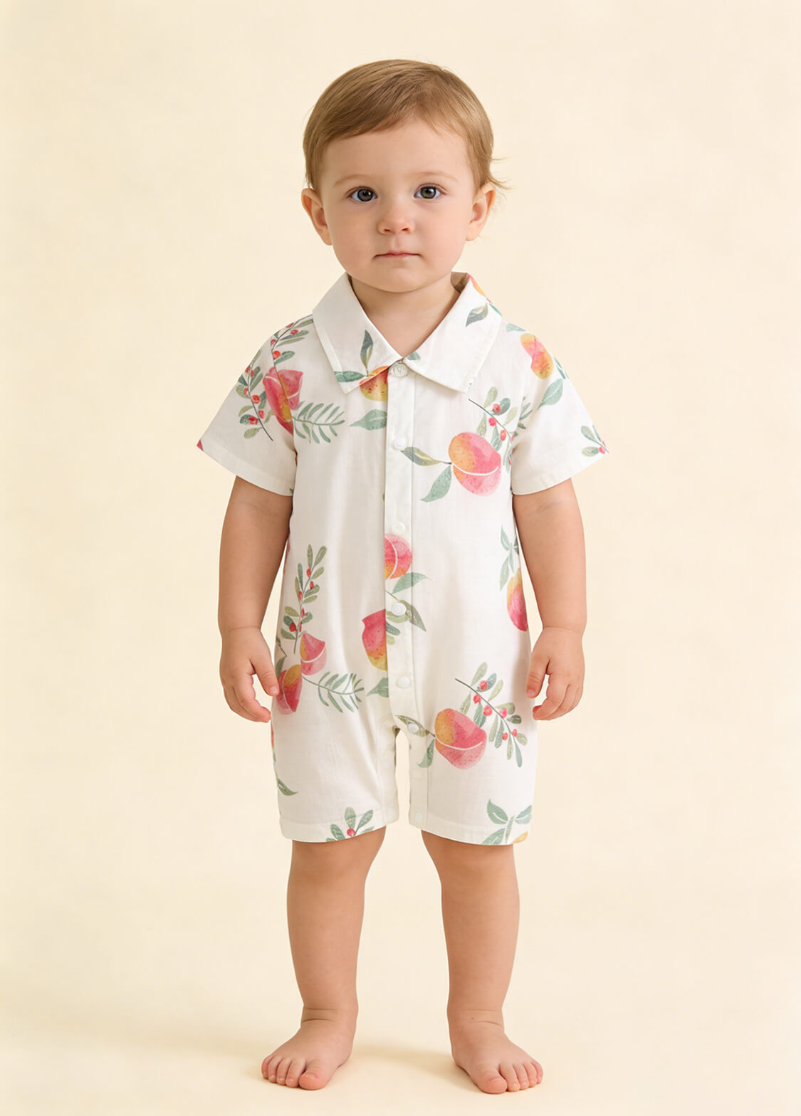 Baby Boy's Bamboo-Cotton Summer Romper — Lightweight, Breathable, and Printed