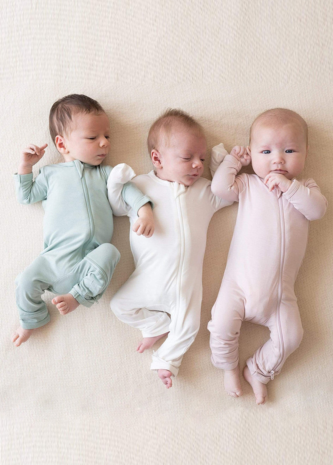 Baby Bamboo-Blend Zip-Front One-Piece Romper