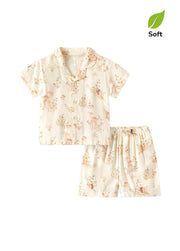 Softest Baby Girl Bamboo Summer Set | Lightweight 2-Piece Short Sleeve Outfit