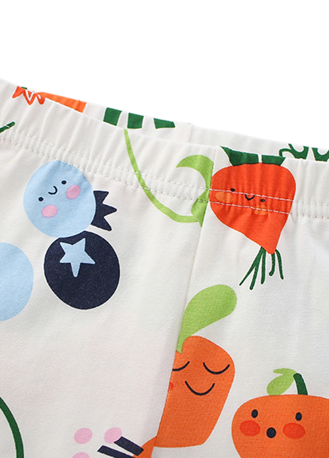 Girls Fruit Print Cotton Two-Piece Set