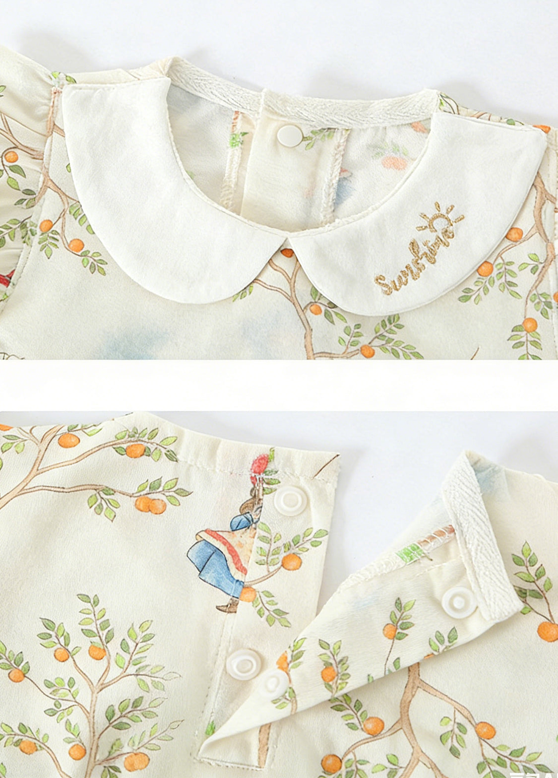 Baby Girl Bamboo Blend Flutter Romper