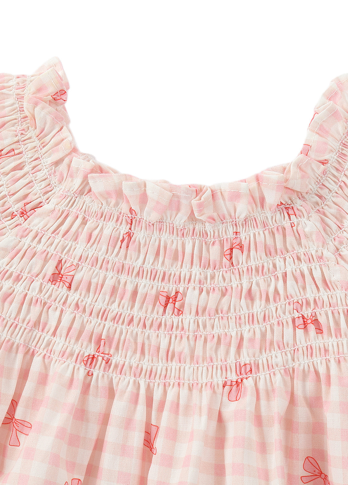 Girls Bow Print Cotton Dress