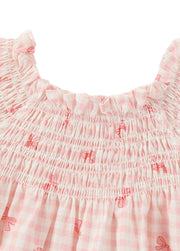 Girls Bow Print Cotton Dress